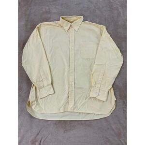 Ben Silver Charleston Dress Shirt Men's  17-35 Yellow L/S Button Down Collar EUC